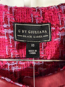 NWT G by Giuliana Black Label Timeless Tweed Jacket Pink Size XS