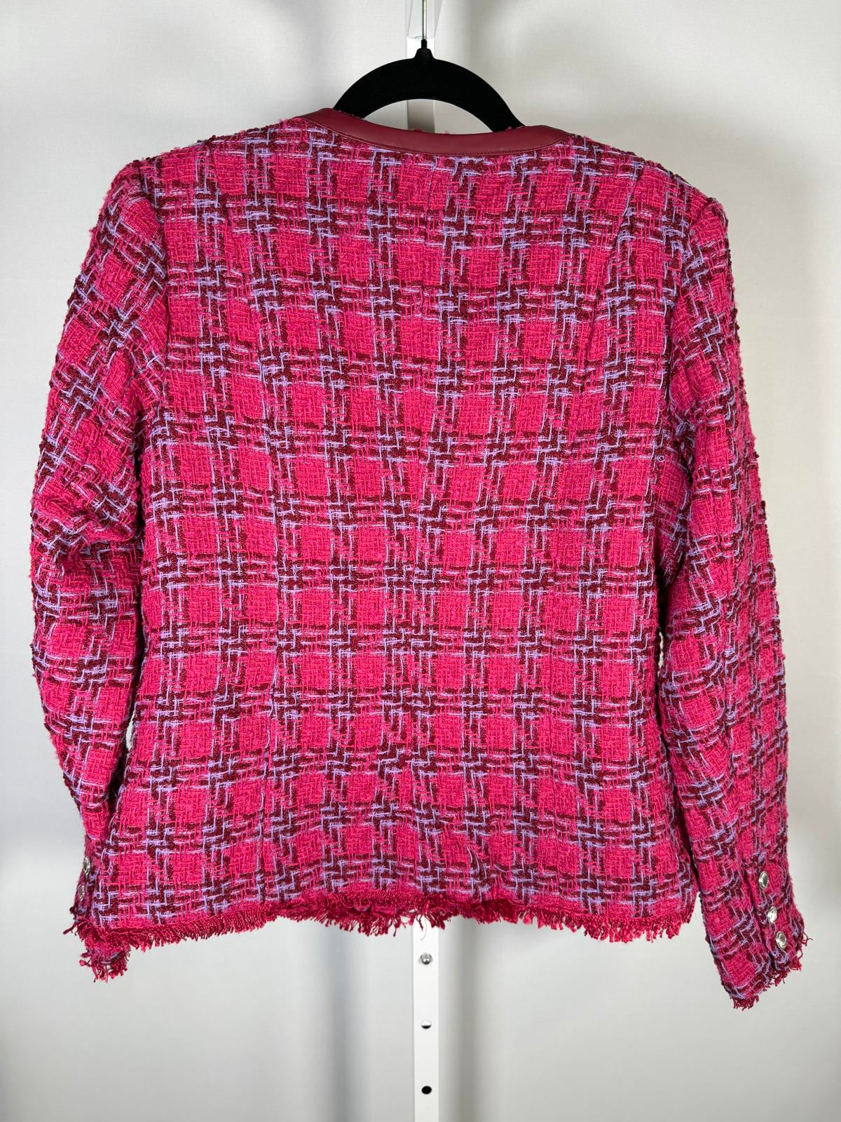 NWT G by Giuliana Black Label Timeless Tweed Jacket Pink Size XS