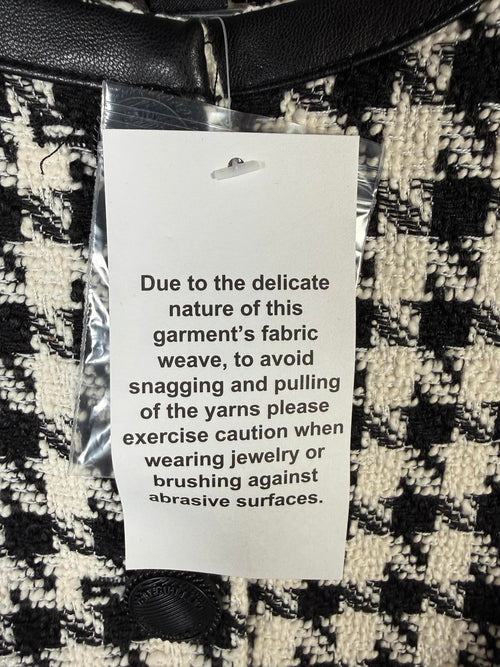 NWT G by Giuliana Black Label Timeless Tweed Jacket Houndstooth Size Small