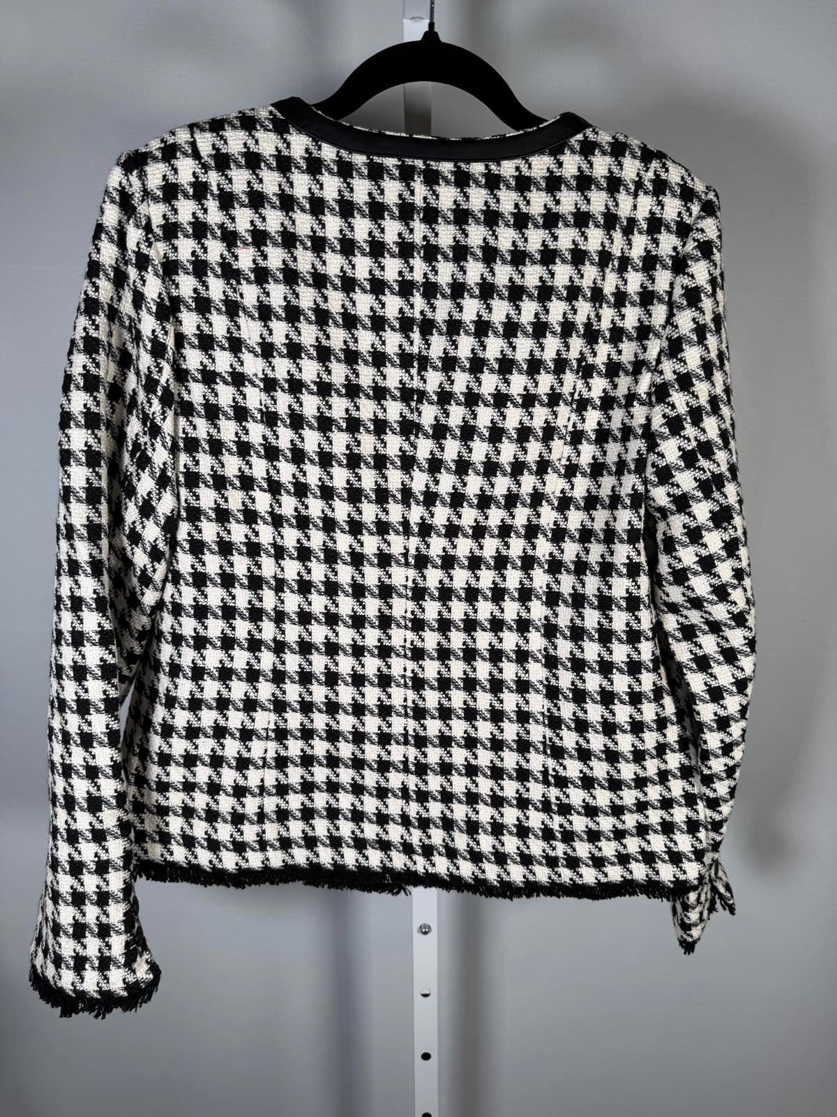 NWT G by Giuliana Black Label Timeless Jacket Houndstooth Size Small