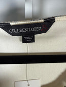 NWT Colleen Lopez Metallic Shimmer Peasant Blouse Size XXS