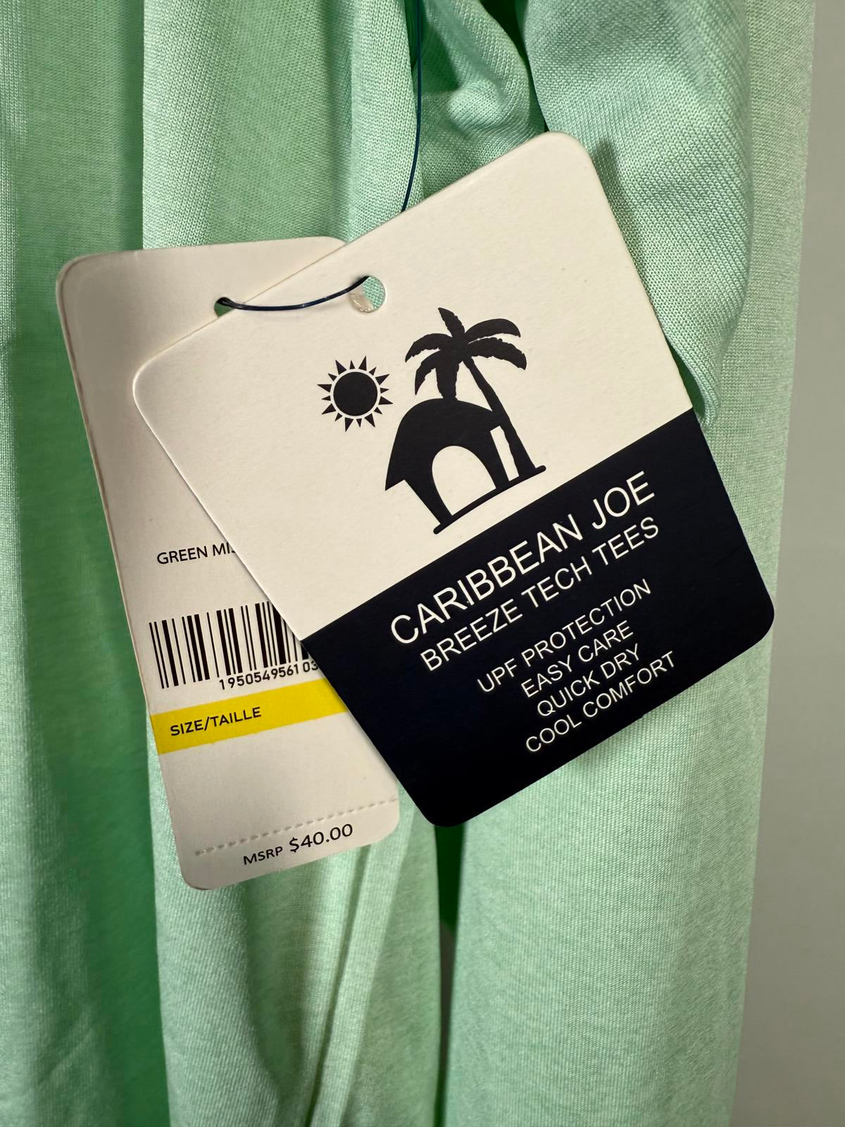 NWT Caribbean Joe Men's Long Sleeve T-Shirt Size M
