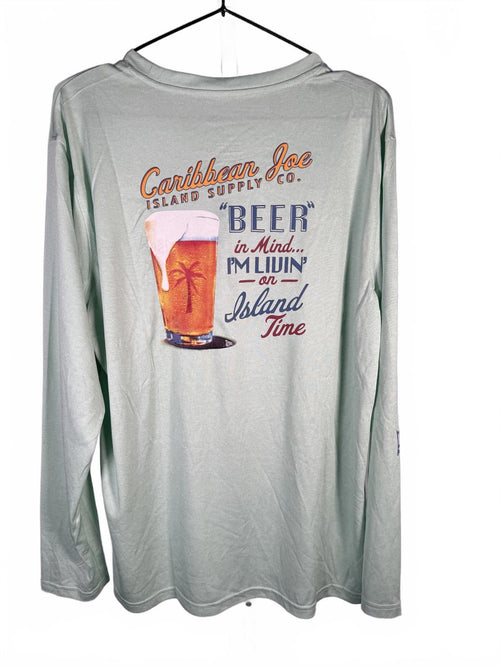 NWT Caribbean Joe Men's Long Sleeve T-Shirt Size M