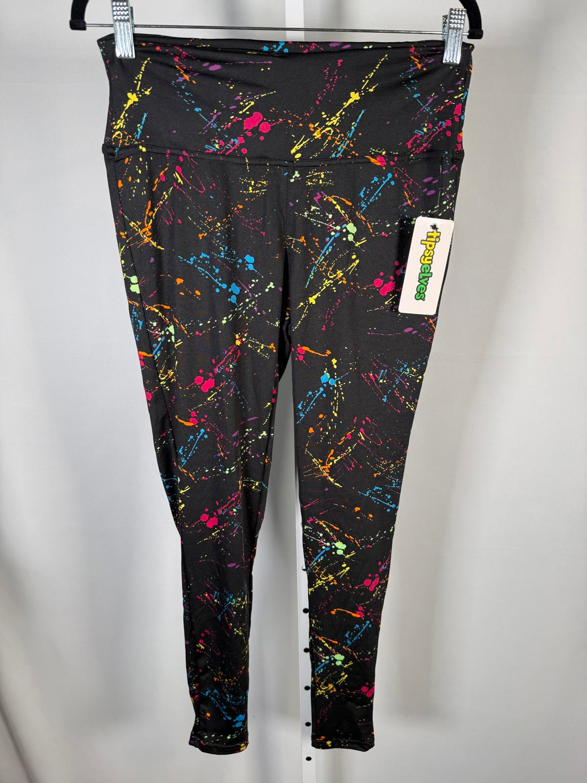 NWT Tipsy Elves Neon Splatter Women's Leggings Size Small