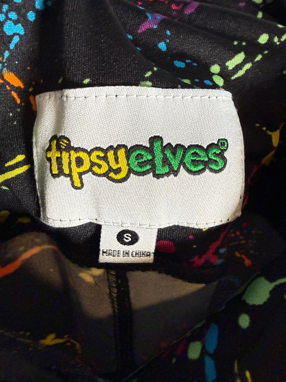 NWT Tipsy Elves Neon Splatter Women's Leggings Size Small