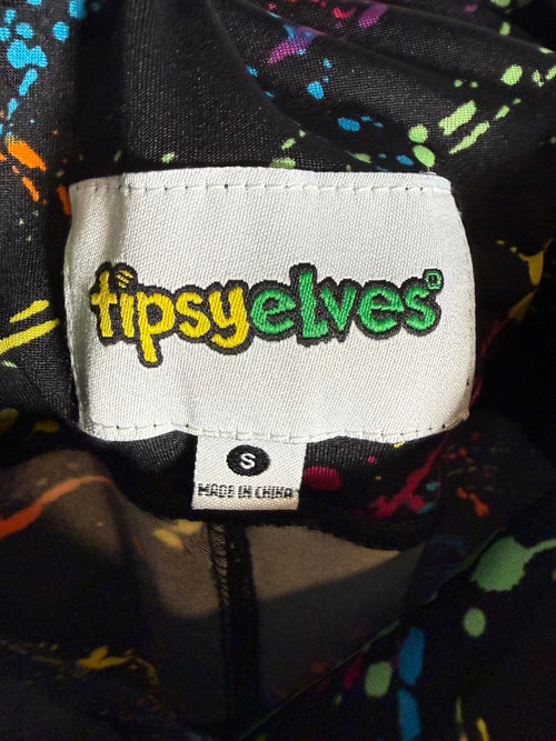 NWT Tipsy Elves Neon Splatter Women's Leggings Size Small