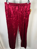NWT One World Live and Let Live Red Crushed Velvet Jogger Pants Size 1X