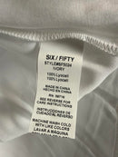 NWT Six/Fifty White Short Sleeve Button Back Blouse Size Small