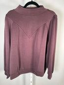 NWT Democracy Women’s Cabernet Blouson Sleeve Knit Mock Neck Top Sweater Size 1X