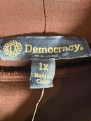 NWT Democracy Women’s Cabernet Blouson Sleeve Knit Mock Neck Top Sweater Size 1X