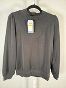 NWT Democracy Women’s Black Blouson Sleeve Knit Mock Neck Top Pullover Size M