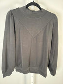 NWT Democracy Women’s Black Blouson Sleeve Knit Mock Neck Top Pullover Size M