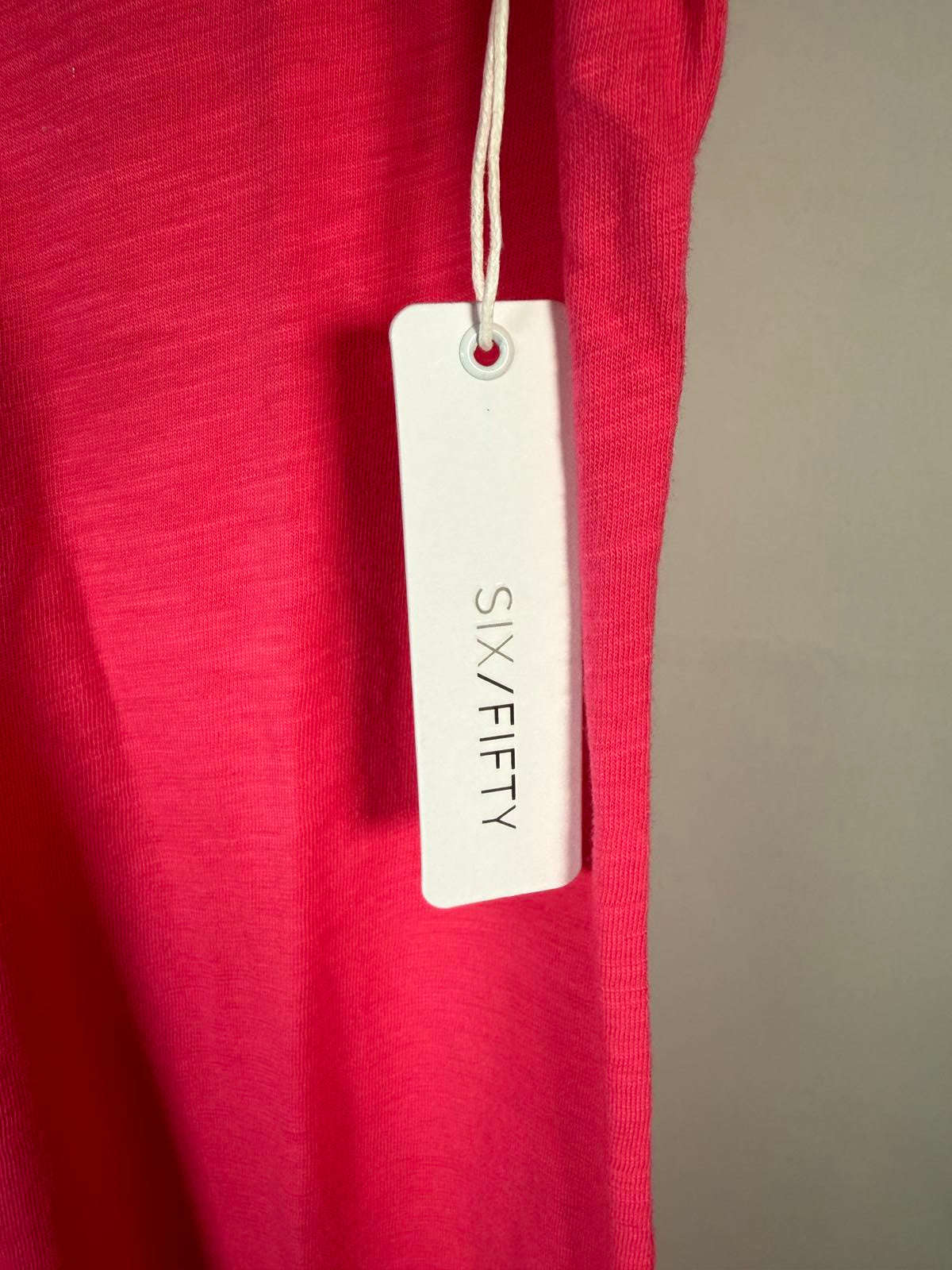 NWT Six/Fifty Women’s Pink Short Sleeve T-Shirt Midi Dress Size Small