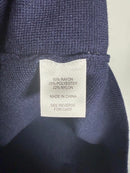 NWT Curations x TY Mayberry Women’s Navy Knit Sweater Top Blue Gingham Collar XL