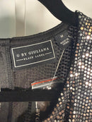 NWT G by Giuliana Black Label Metallic Knit Jumpsuit Size Medium