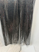 NWT G by Giuliana Black Label Metallic Knit Jumpsuit Size Medium