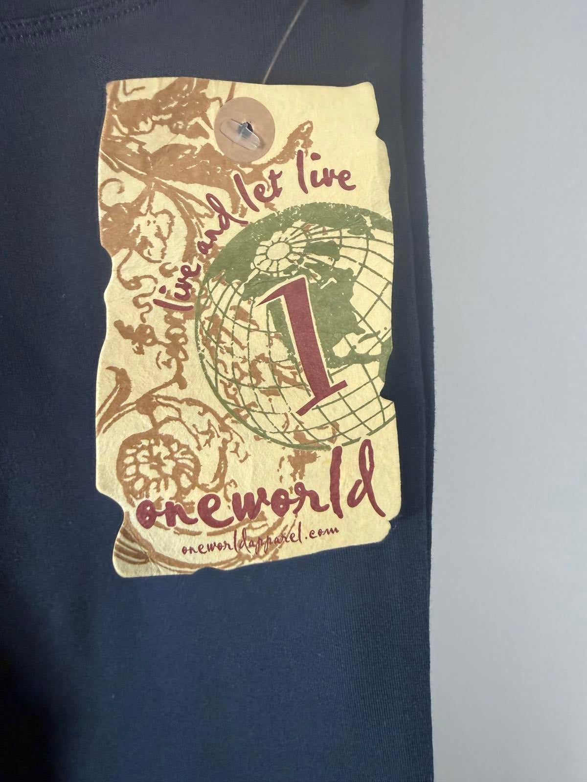 NWT One World Women’s Navy Rhinestone Leggings Size S