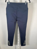 NWT One World Women’s Navy Rhinestone Leggings Size S