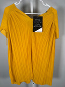 NWT Attitudes by Renee Global Illusions Cinch Pleated Top Apricot Size XL