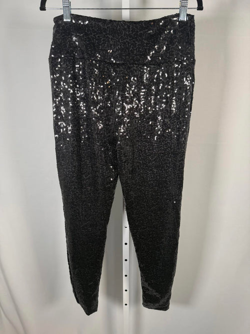 NWT Tipsy Elves Black Sequin High Waisted Leggings Size Medium