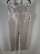 NWT Tipsy Elves Silver Sequin High Waisted Leggings Size Large