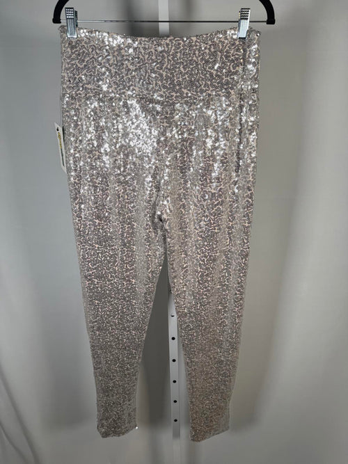 NWT Tipsy Elves Silver Sequin High Waisted Leggings Size Large