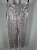 NWT Tipsy Elves Silver Sequin High Waisted Leggings Size 1X