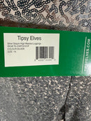 NWT Tipsy Elves Silver Sequin High Waisted Leggings Size 1X