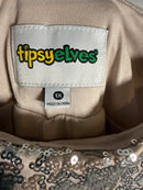 NWT Tipsy Elves Silver Sequin High Waisted Leggings Size 1X