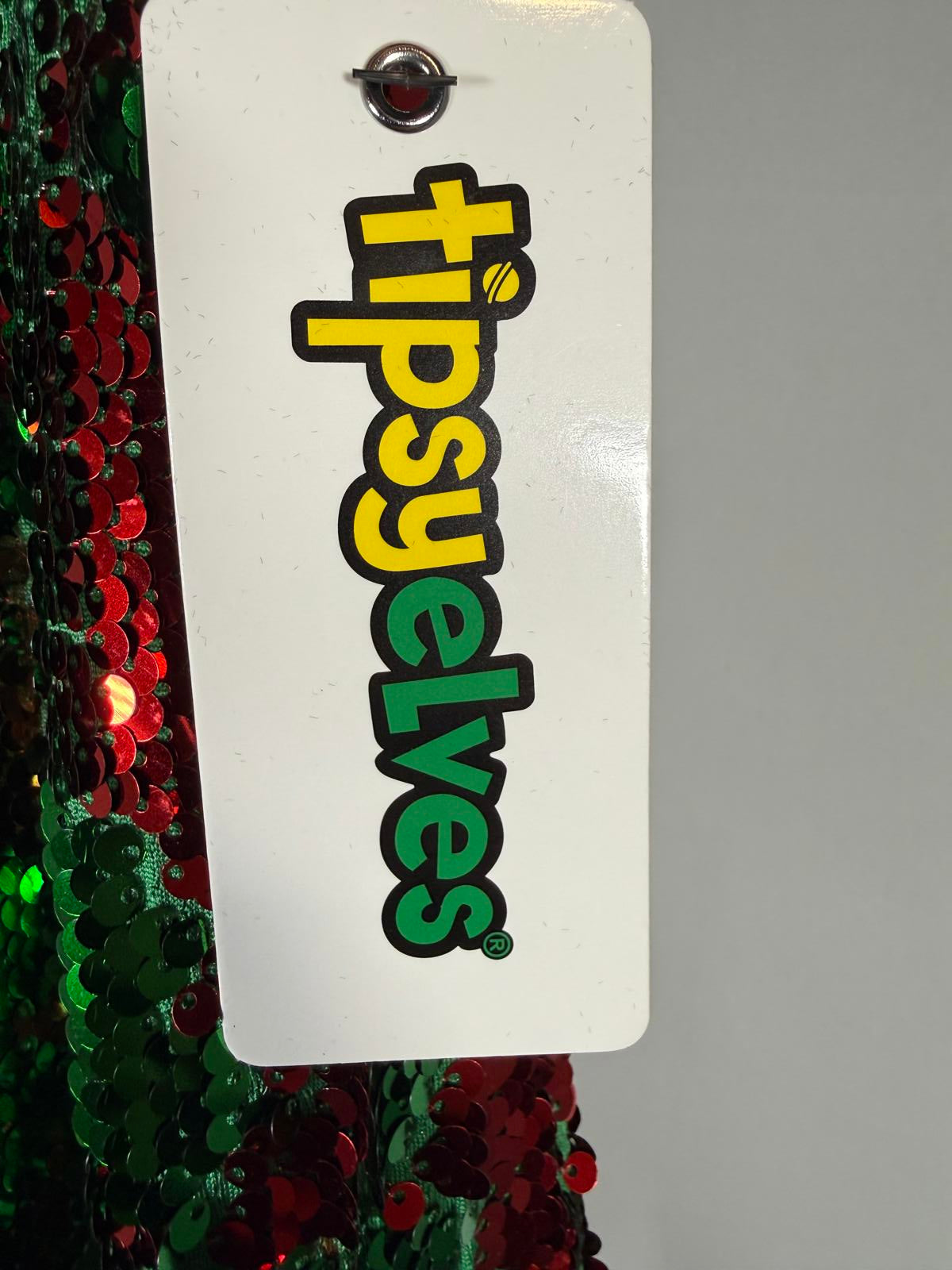 NWT Tipsy Elves Red & Green Reversible Sequin High Waisted Leggings Size Small