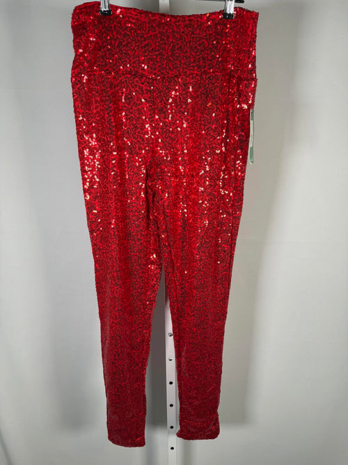 NWT Tipsy Elves Red Sequin High Waisted Leggings Size Medium