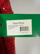 NWT Tipsy Elves Red Sequin High Waisted Leggings Size Medium