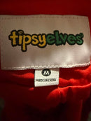 NWT Tipsy Elves Red Sequin High Waisted Leggings Size Medium