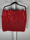 NWT Tipsy Elves Red Sequin Skirt Size XXL