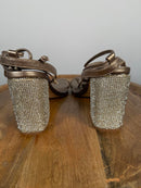 NWB Kaanas Canary Silver Block Heel Sandals Women's Size 10