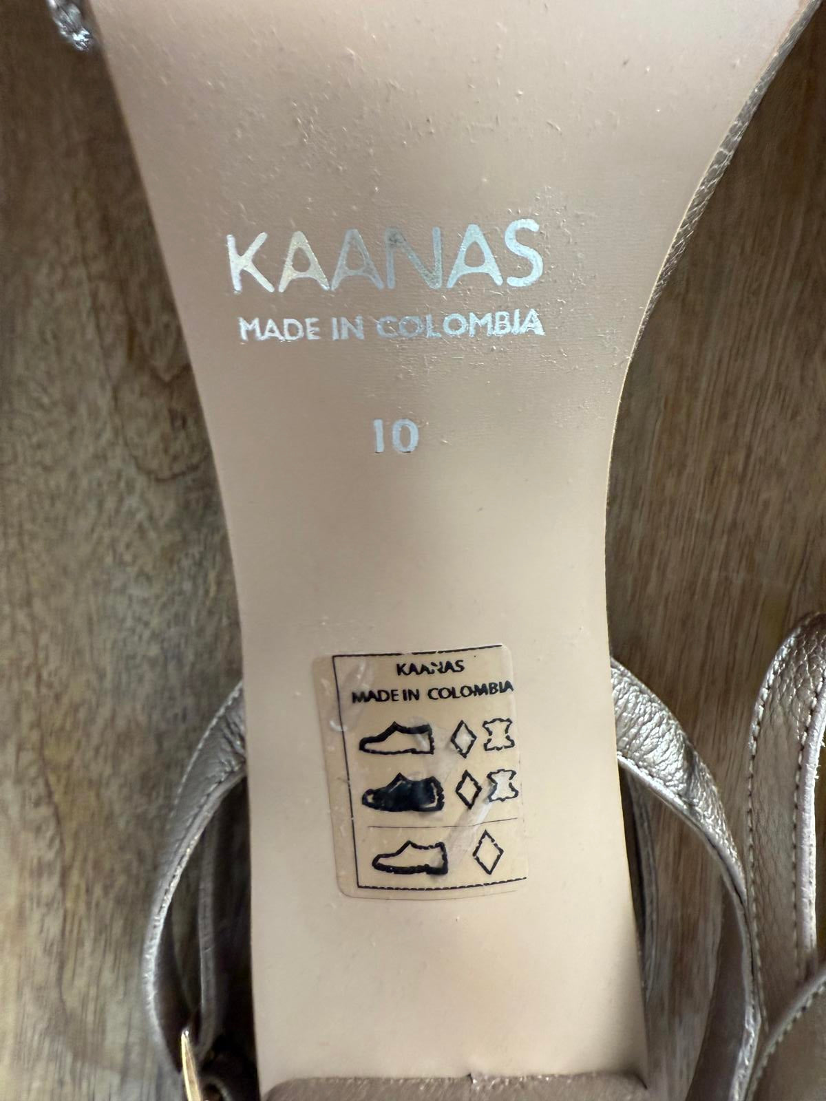 NWB Kaanas Allnat Silver Heels Size 10