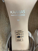 NWB Kaanas Allnat Silver Heels Size 10