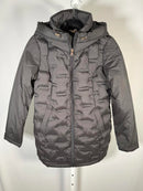 NWT Susan Graver Heat Press Mixed Media Jacket with Hood Black Size XXS