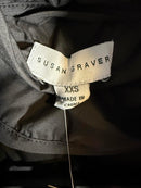 NWT Susan Graver Heat Press Mixed Media Jacket with Hood Black Size XXS