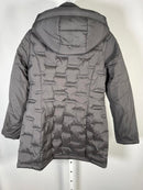 NWT Susan Graver Heat Press Mixed Media Jacket with Hood Black Size XXS