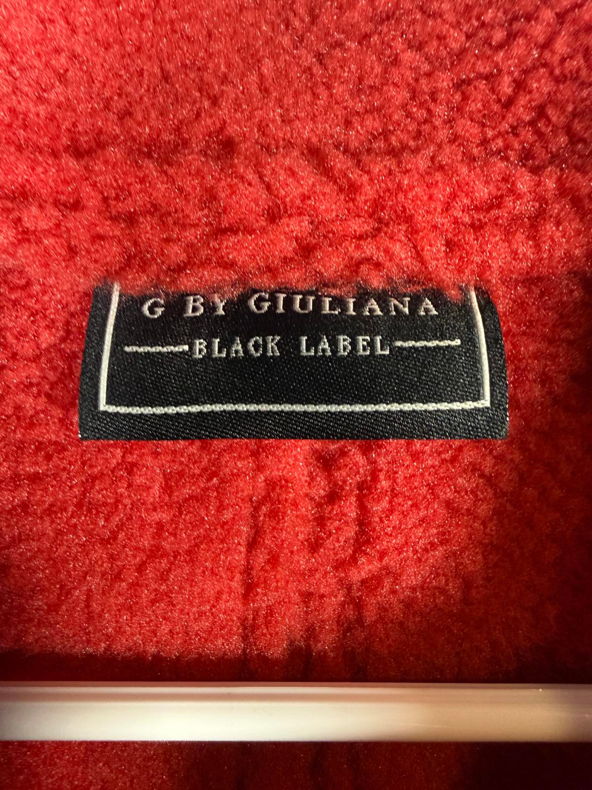 NWT G by Giuliana Faux Suede Shearling Zip Front Coat Red Size Small