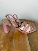 NWB Kaanas Eagle Wrap Heels Pink Women's Size 10