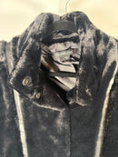 Colleen Lopez Black Faux Fur Jacket Cropped Plush Coat Size XXS