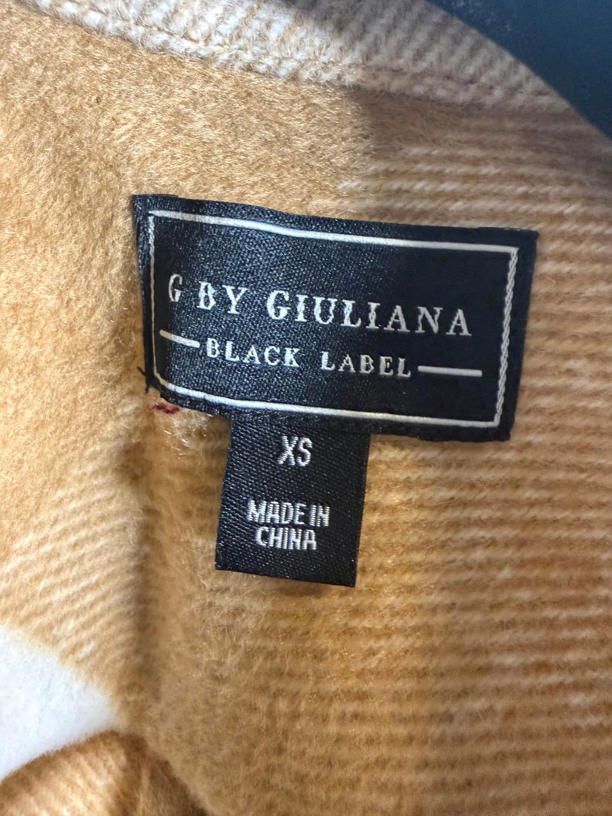 G by Giuliana Women's Black Label Plaid Trench Coat Camel Size XS