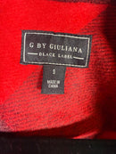 G by Giuliana Women's Black Label Plaid Trench Coat Red Size Small