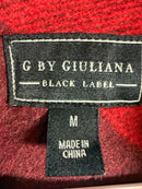 G by Giuliana Women's Black Label Plaid Trench Coat Red Size Medium