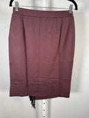 Colleen Lopez Ponte Knit Skirt with Fringe Trim Size Small