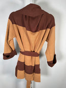 Wayne Collection Women’s Colorblock Belted Wrap Cardigan Coatigan Size Medium