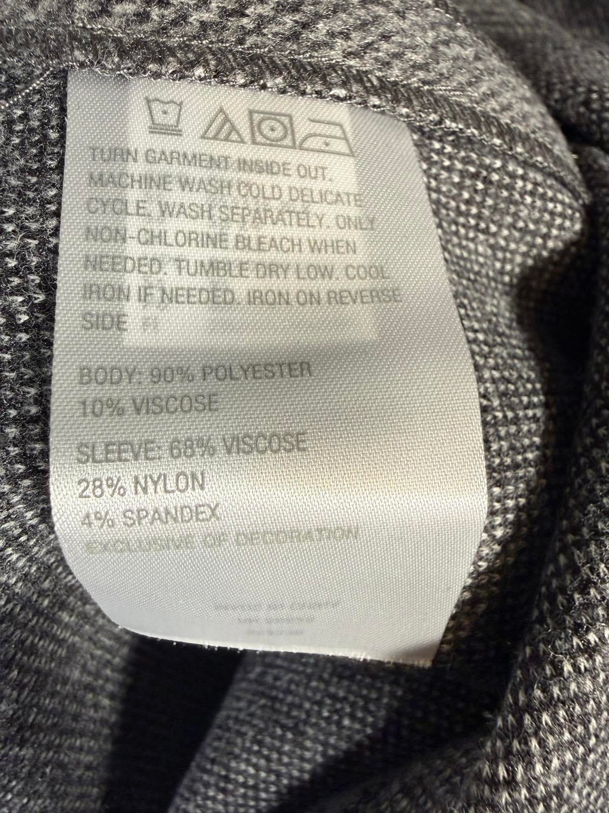 G By Giuliana Black Label Gray Faux Leather Trim Coat Jacket Size XL