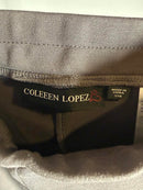 Coleen Lopez Gray Slim Pull-On Pants Studded Hem Stretch Ankle XXS